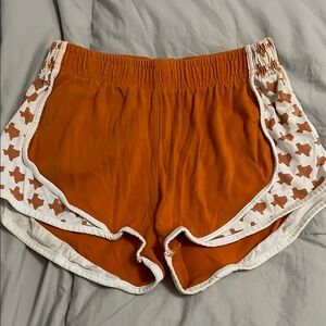 Lauren James Orange and White Athletic Shorts - Texas